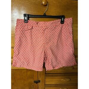 J.Crew Mens Swim Trunks Size 32 Retro Preppy Geometric Sunburst Board Shorts 7"